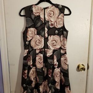 10P Roses Dress w zip up back